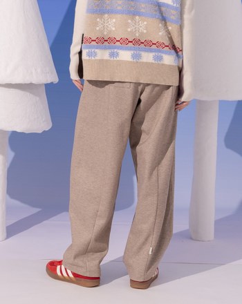 仿毛呢立體繭型長褲(兩色)