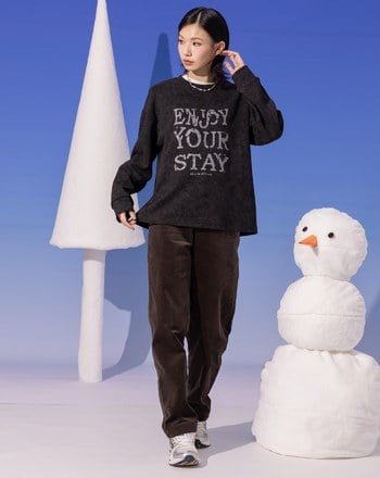 修身條絨男友褲(兩色)