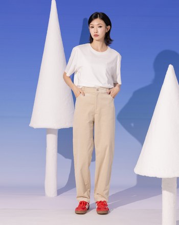 修身條絨男友褲(兩色)