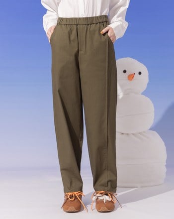 ➤休閒微縮口鬆緊長褲(兩色)