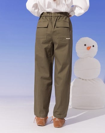 ➤休閒微縮口鬆緊長褲(兩色)