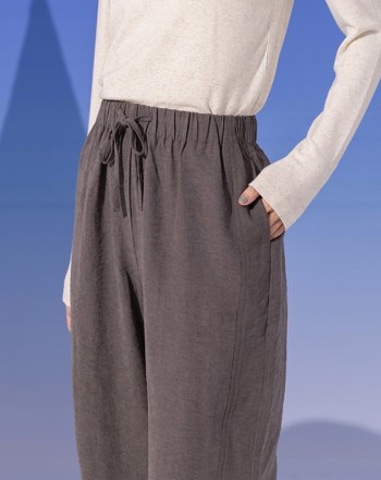 ➤洗色垂墜感鬆緊長褲(兩色)