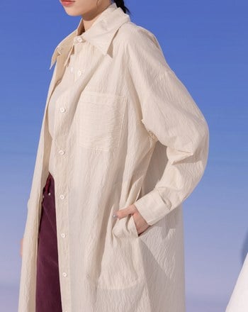 顯瘦細條紋襯衫洋裝(兩色)