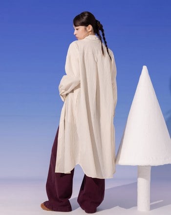 顯瘦細條紋襯衫洋裝(兩色)