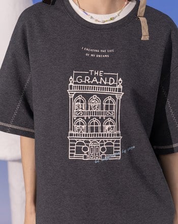 gozo飯店撞色車線T恤(兩色)