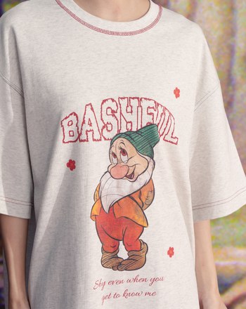 迪士尼系列 害羞鬼手繪風抗菌寬鬆T恤(兩色)