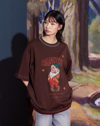 迪士尼系列 害羞鬼手繪風抗菌寬鬆T恤(兩色)