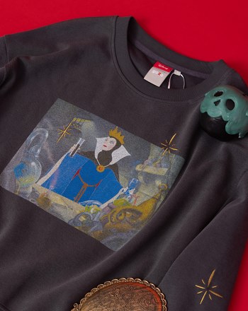 迪士尼系列 壞皇后暗黑魔法立體拋袖大學T