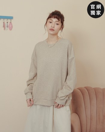 ➤造型打褶袖坑條大學T(兩色)