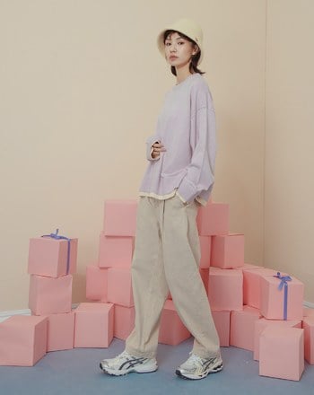 gozo皇冠繡花假兩件針織毛衣(兩色)