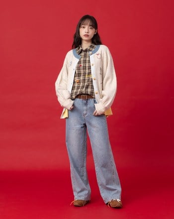 迪士尼系列 喔～不要吃蘋果開襟毛衣外套(兩色)