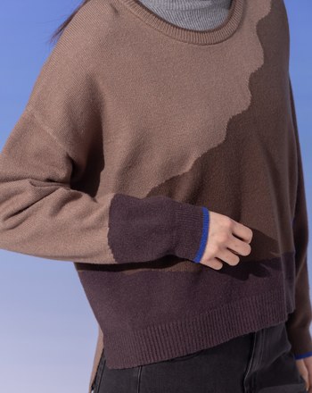 ➤抗起球色塊拼接毛衣(兩色)