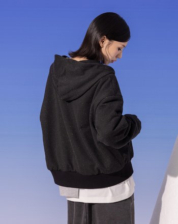 雙面穿泰迪絨彩色點點連帽外套