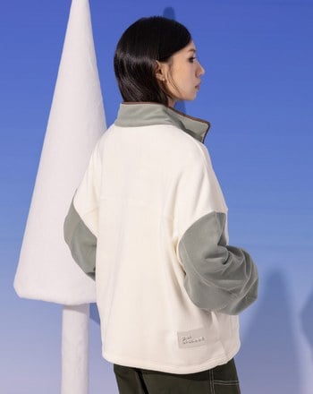 柔軟絨毛配色立領外套(兩色)