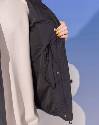 ➤品牌膠標可拆式連帽羽絨外套(兩色)