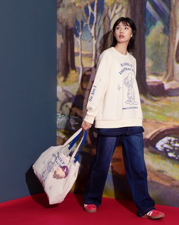 迪士尼系列 糊塗蛋刺繡帆布袋