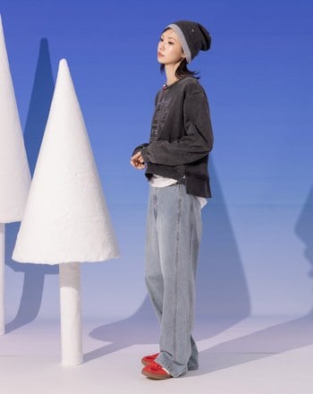 雙層造型保暖羊毛帽(兩色)