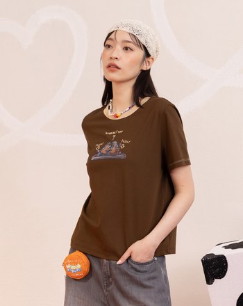 PIXAR系列 KISS ME蛋頭夫婦合肩T恤(兩色)