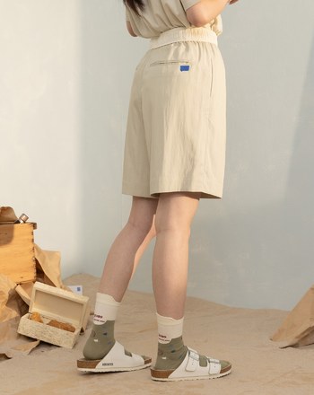 ➤輕盈涼感全腰鬆緊配色五分褲(兩色)