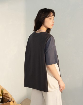 ➤涼感抑菌放鬆三階段拼色T恤(兩色)