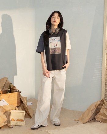 ➤涼感抑菌放鬆三階段拼色T恤(兩色)