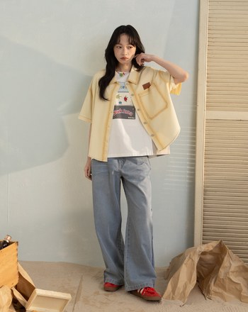 ➤涼感抑菌放鬆三階段拼色T恤(兩色)