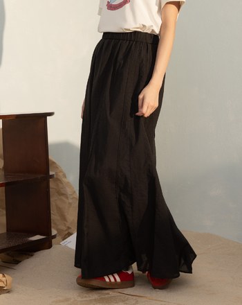 抗皺立體剪裁魚尾長裙