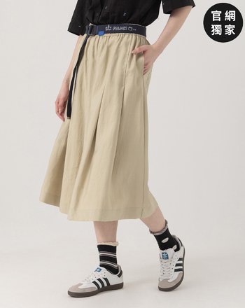 ➤後口袋配色車線百摺涼感傘裙(兩色)