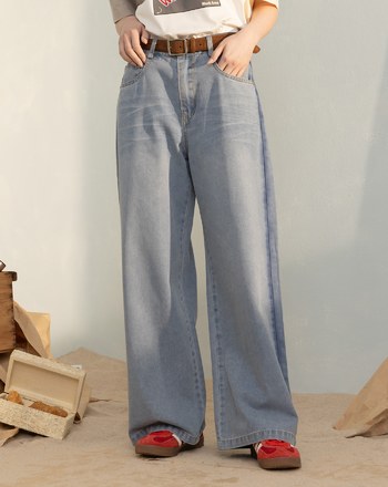 好比例暈影水洗牛仔褲