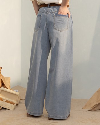 好比例暈影水洗牛仔褲