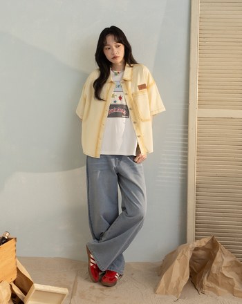 好比例暈影水洗牛仔褲