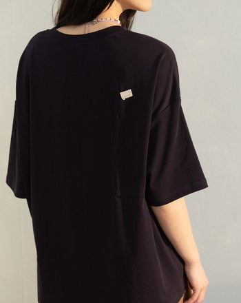 甜蜜小確幸打褶廓型T恤(兩色)