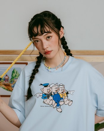 迪士尼系列 三隻小豬康康舞會涼感T恤