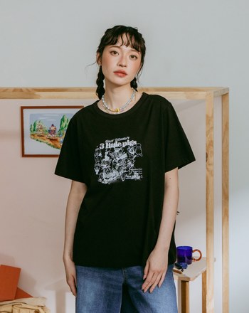 迪士尼系列 繪本風串珠繡花涼感T恤(兩色)