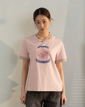 跟小天使一起摸魚天絲涼感T恤(兩色)