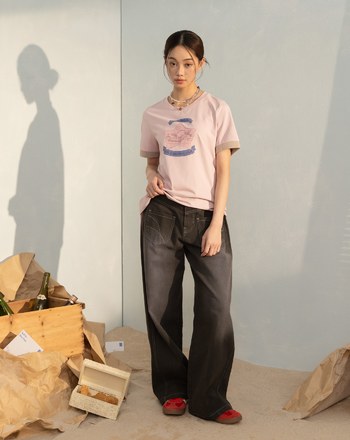 跟小天使一起摸魚天絲涼感T恤(兩色)