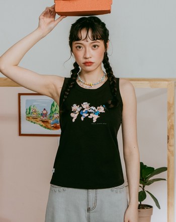 迪士尼系列 三隻小豬圓舞曲涼感背心(三色)