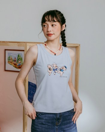 迪士尼系列 三隻小豬圓舞曲涼感背心(三色)