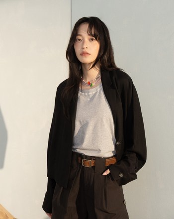 BOXY鬆弛感連袖單扣西裝外套(兩色)