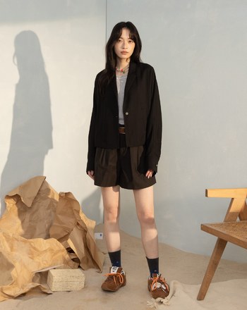 BOXY鬆弛感連袖單扣西裝外套(兩色)