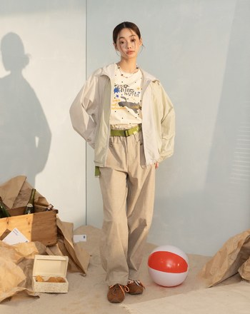 輕盈透氣配色遮陽連帽外套(兩色)