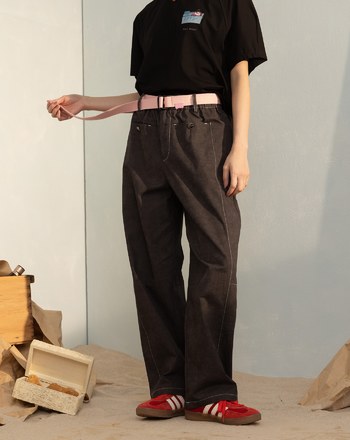 貓咪印花帆布腰帶(四色)