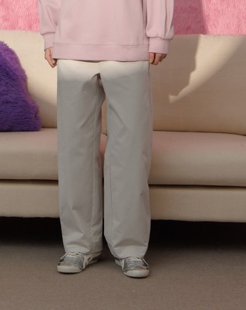 ➤壓折造型後鬆緊男友褲(兩色)