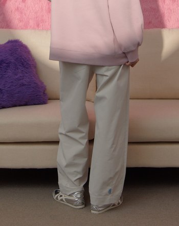 ➤壓折造型後鬆緊男友褲(兩色)