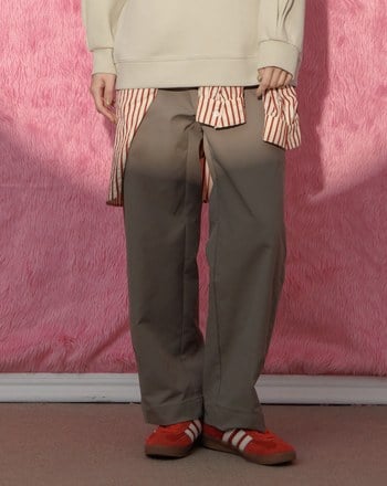 ➤壓折造型後鬆緊男友褲(兩色)