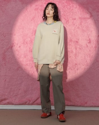 ➤壓折造型後鬆緊男友褲(兩色)