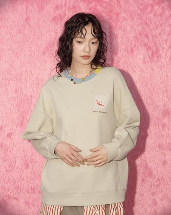 ➤【新年限定】馬上有錢側邊剪裁大學T(兩色)