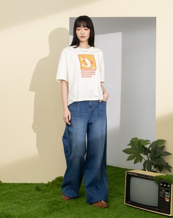 ➤海洋之中貼布繡涼感T恤(兩色)