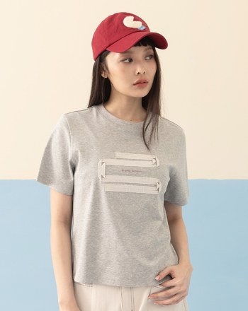 ➤│好事計劃│傳遞愛無限柔膚合肩T恤(灰色)