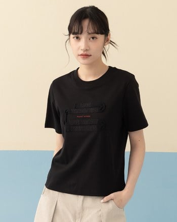 ➤│好事計劃│傳遞愛無限柔膚合肩T恤(黑色)